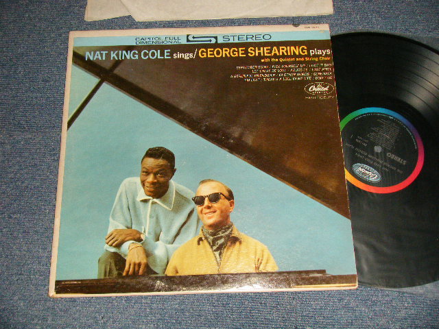 画像1: NAT KING COLE GEORGE SHEARING  - NAT KING COLE sings /GEORGE SHEARING plays  (Ex++/Ex+++) / 1963 US AMERICA ORIGINAL "BLACK with RAINBOW & CAPITOL Logo on Top Label"  Used LP