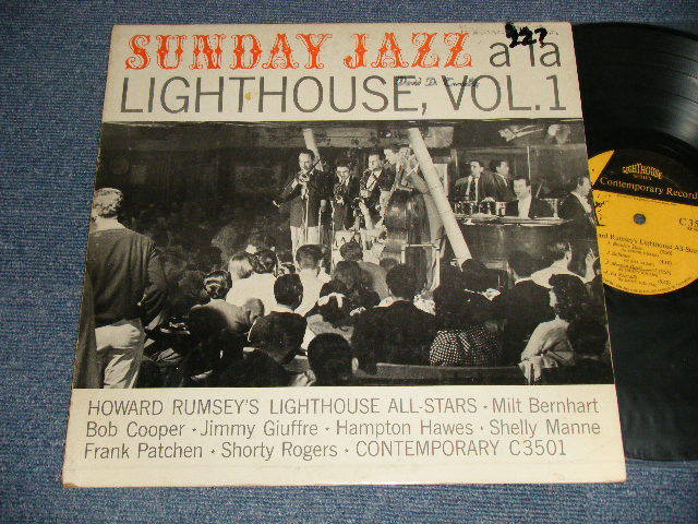 画像1: HOWARD RUMSEY'S LIGHTHOUSE ALL-STARS - SUNDAY JAZZ A  LA LIGHTHOUSE, VOL.1 (Ex+/Ex+++ Looks:Ex++ WOFC)  / 1957 US AMERICA ORIGINAL  Used LP 