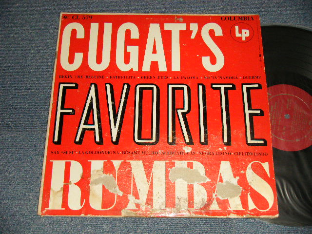 画像1: XAVIER CUGAT - CUGAT'S FAVORITE RUMBAS (G/VG+++ EDSP, WTRDMG, TAPE, ) / 1954 US AMERICA ORIGINAL "MAROON Label"  MONO Used  LP 