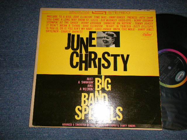 画像1: JUNE CHRISTY -  BIG BAND SPECIAL (Ex++/Ex++) / 1962 US ORIGINAL "BLACK With RAINBOW 'CAPITOL' Logo on TOP Label"  STEREO Used LP 