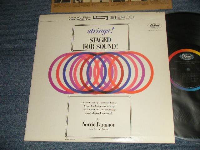 画像1: NORRIE PARAMOR - STRINGS! STAGED FOR SOUND! (Ex+++/Ex+++) / 1962 US AMERICA ORIGINAL 'BLACK with RAINBOW Band CAPITOL Logo on TOP Label' STEREO  Used LP  