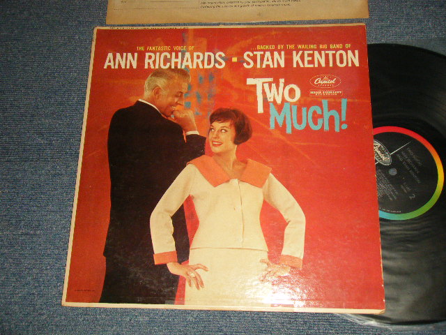 画像1: ANN RICHARDS & STAN KENTON - TWO MUCH!  (Ex++/Ex++ B-5:Ex) / 1960 US AMERICA ORIGINAL 1st Press "BLACK with RAINBOW Logo on Left Label" MONO  Used LP