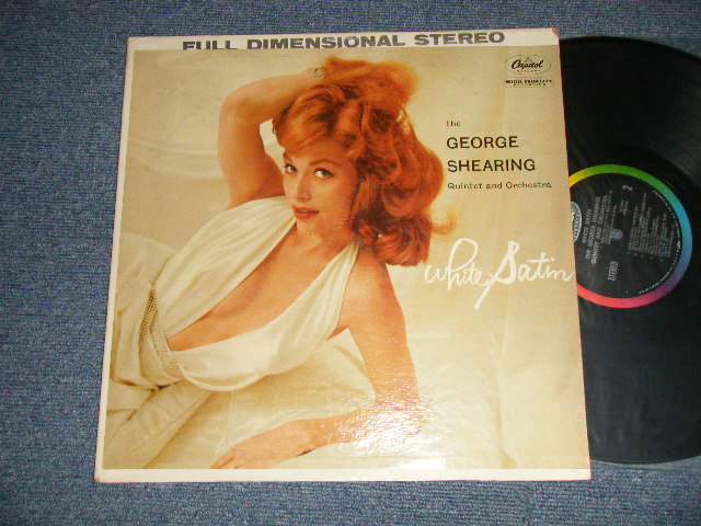 画像1: GEORGE SHEARING - WHITE SATIN ( Ex++/Ex+++) / 1961 Version US AMERICA "BLACK With RAINBOW 'CAPITOL' Logo on TOP  Label" STEREO Used LP 