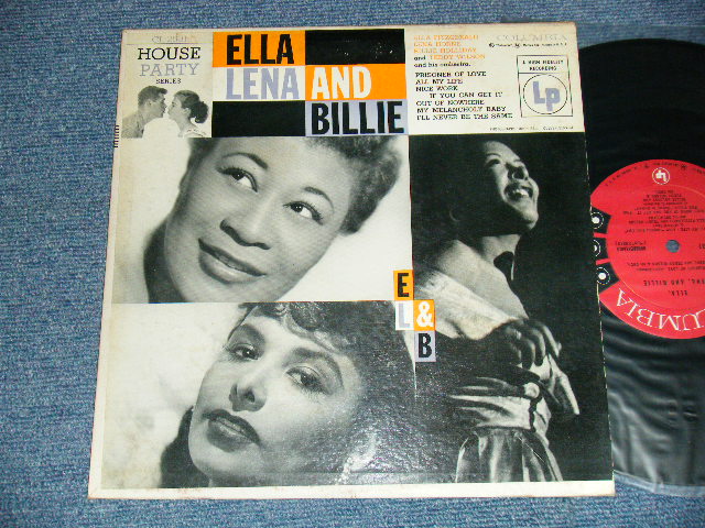 画像1: ELLA FITZGERALD, LENA HORNE, BILLIE HOLIDAY with Teddy Wilson And His Orchestra - ELLA, LENA AND BILLIE (Ex-/Ex- Looks:Ex+++)  /  1958 US AMERICA ORIGINAL"6 EYES Label"  Used10" LP