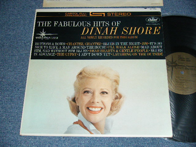画像1: DINAH SHORE  - THE FABULOUS HITS OF (Ex++/MINT-)  / 1962 US AMERICA ORIGINAL 1st Press "GOLD with STARLINE Label" STEREO Used LP 
