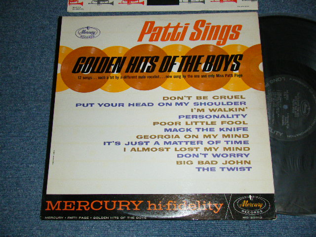 画像1: PATTI PAGE - GOLDEN HITS OF THE BOYS (Ex+/Ex++ TEAROL) /1963 US AMERICA ORIGINAL "BLACK with SILVER Print Label" MONO Used LP