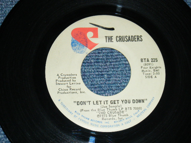 画像1: The Crusaders - A)Don't Let It Get You Down   B) Journey From Within (Ex+/Ex++WOL) / 1973 US AMERICA ORIGINAL Used 7" Single