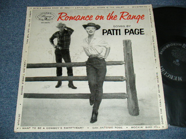 画像1: PATTI PAGE -  ROMANCE ON THE RANGE (Ex++/Ex++ A-5,6:VG+++) /1955 Versaion US AMERICA ORIGINBAL 1st Press "BLACK with SILVER Print LOGO stands on UPPER Label" MONO Used LP