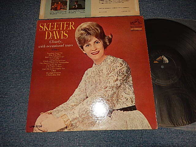 画像1: SKEETER DAVIS -  CLOUDY, WITH OCCASIONAL TEARS (Ex++/Ex+++)   / 1963 US AMERICA ORIGINAL MONO Used LP