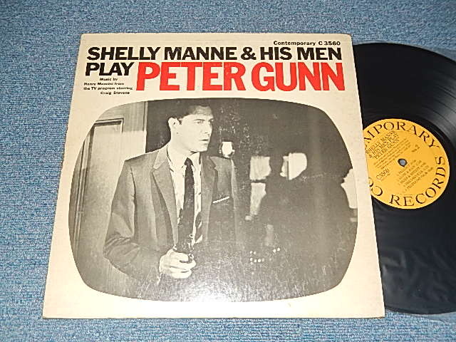 画像1: SHELLY MANNE & HIS MEN - PLAY PETER GUNN (Ex++/Ex+ Looks:Ex++) / 1959 US AMERICA ORIGINAL "YELLOW with BLACK PRINT Label"  MONO  Used LP 
