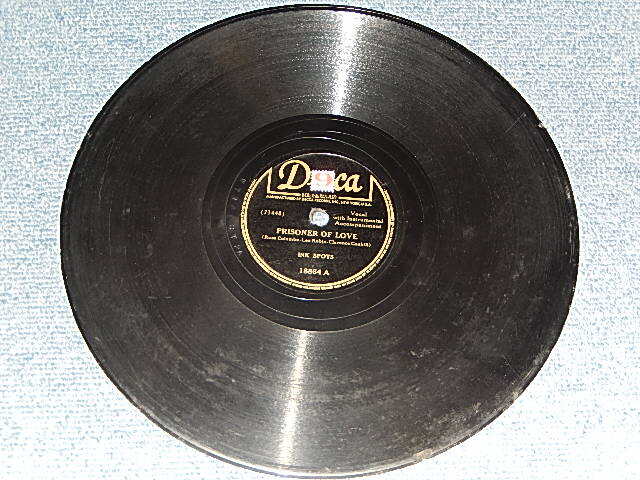 画像1: The INK SPOTS - A) PRISON OF LOVE    B) I COVER THE WATERRFRONT (Ex/Ex STOL) / 1946 US AMERICA ORIGINAL Used  78rpm SP