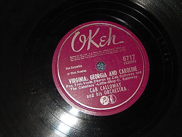 画像1: Cab Calloway And His Orchestra - A) / Virginia, Georgia And Caroline   B) I'll Be Around (Ex/Ex) / 1944 US AMERICA ORIGINAL Used  78rpm SP