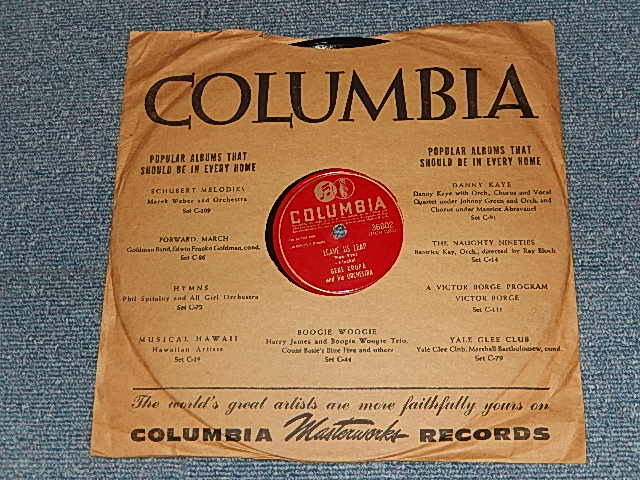 画像1: GENE KRUPA And His Orchestra / Gene Krupa Jazz Trio - A) Leave Us Leap   B) Dark Eyes (A:Ex+ / B:Ex+)  / 1945 US AMERIV\CA ORIGINAL Used 78rpm SP 