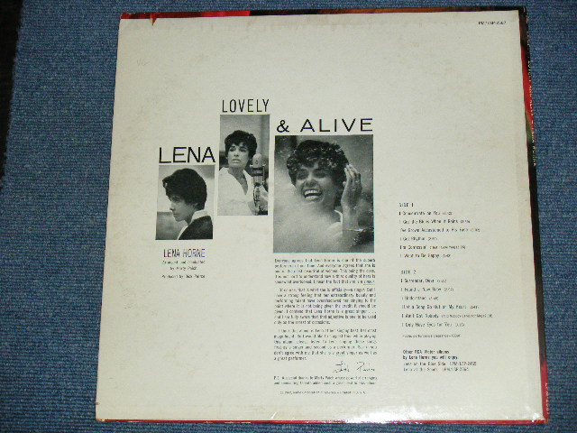 画像: LENA  HORNE - LENA LOVELY AND ALIVE (Ex++/MINT- Looks:Ex+++ EDSP) / 1963 US AMERICA ORIGINAL MONO Used LP 