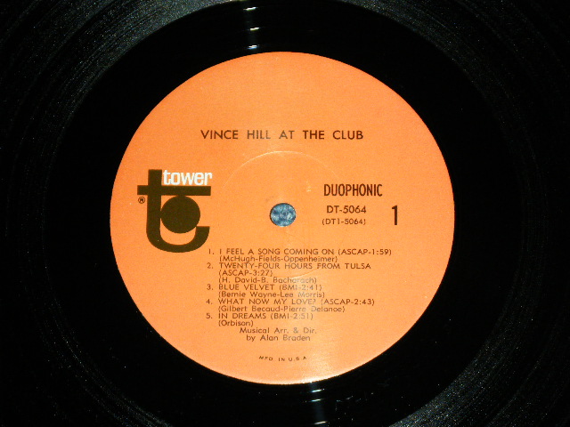 画像: VINCE HILL - AT THE CLUB  / 1966 US ORIGINAL STEREO  Used LP  