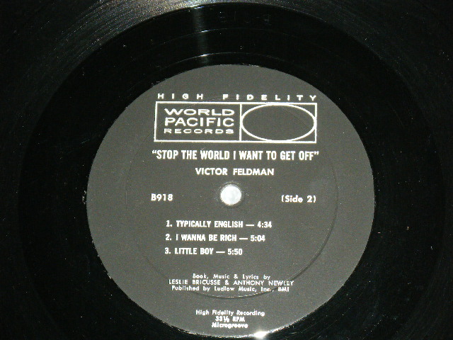 画像: VICTOR FELDMAN -  STOP THE WORLD  I WANTED TO GET OFF / 1962 US ORIGINAL STEREO LP  