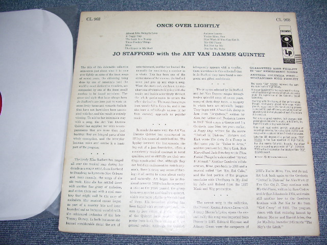 画像: JO STAFFORD - ONCE OVER LIGHTLY / 1957 US ORIGINAL MONO LP 