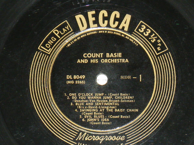 画像: COUNT BASIE - COUNT BASIE and HIS ORCHESTRA  / 1954 US ORIGINAL MONO LP  