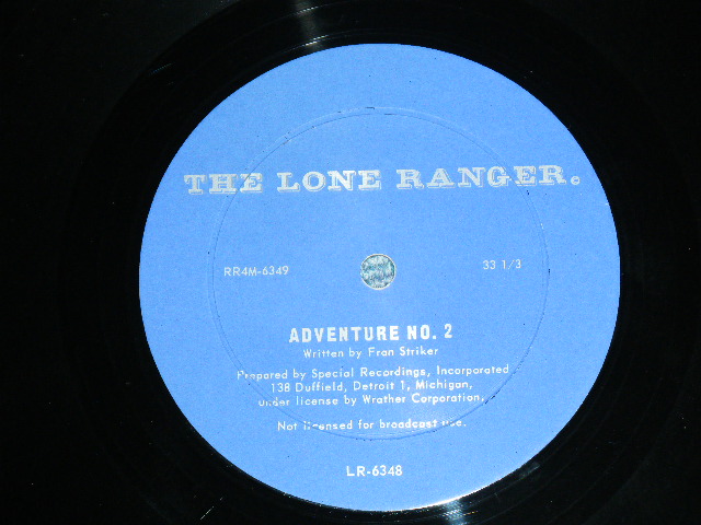 画像: ORIGINAL RADIO BROADCAST - THE LONE RANGER / 1960's  US ORIGINAL Used LP  