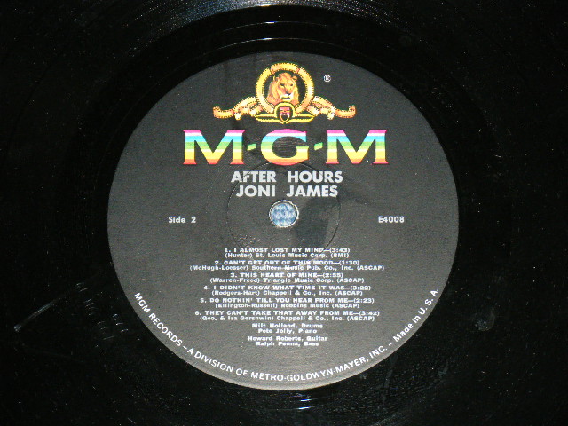 画像: JONI JAMES - AFTER HOURS / 1962 US ORIGINAL BLACK LABEL MONO LP