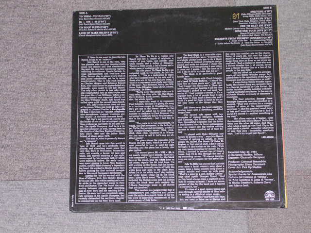 画像: JAKI BYARD - TO THEM-TO US/ 1982 ITALY ORIGINAL  LP 