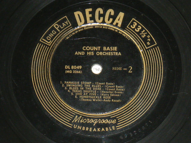 画像: COUNT BASIE - COUNT BASIE and HIS ORCHESTRA  / 1954 US ORIGINAL MONO LP  