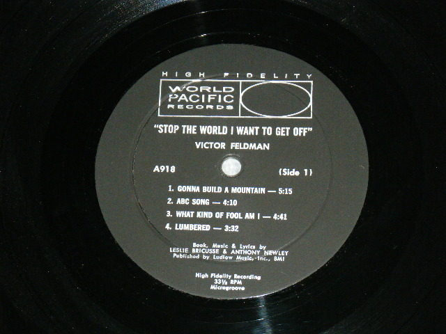 画像: VICTOR FELDMAN -  STOP THE WORLD  I WANTED TO GET OFF / 1962 US ORIGINAL STEREO LP  