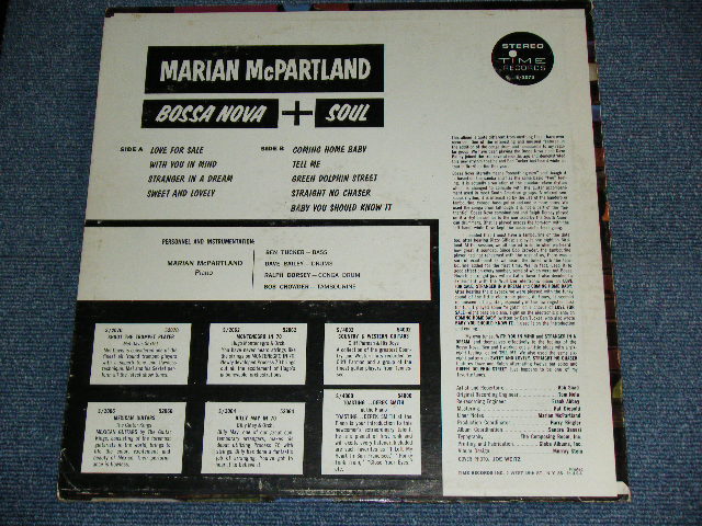 画像: MARIAN McPARTLAND - BOSSA NOVA + SOUL  / 1963 US ORIGINAL STEREO  LP  