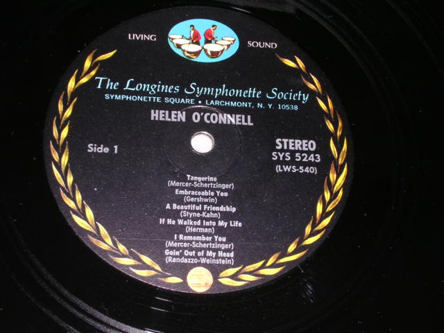 画像: HELEN O'CONNELL - THE INIMITABLE H.O. in A BEAUTIFUL FRIENDSHIP / 1970s US ORIGINAL LP