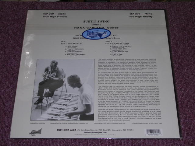 画像: HANK GARLAND - SUBTLE SWING / US REISSUE  180 gram Heavy Weight vinyl Brand New Sealed LP 