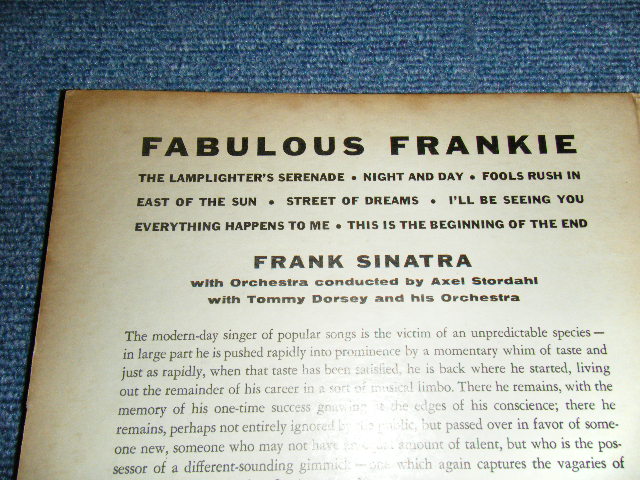 画像: FRANK SINATRA - FABULOUS FRANKIE / 1954 US ORIGINAL 45rpm 7"EP With PICTURE SLEEVE 