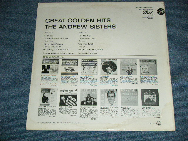 画像:  THE ANDREWS SISTERS - GREAT GOLDEN HITS  / 1962  US ORIGINAL STEREO  LP