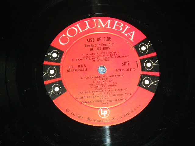 画像: DE LOS RIOS - KISS OF FIRE  / 1957 US ORIGINAL 360 Sound Label MONO LP