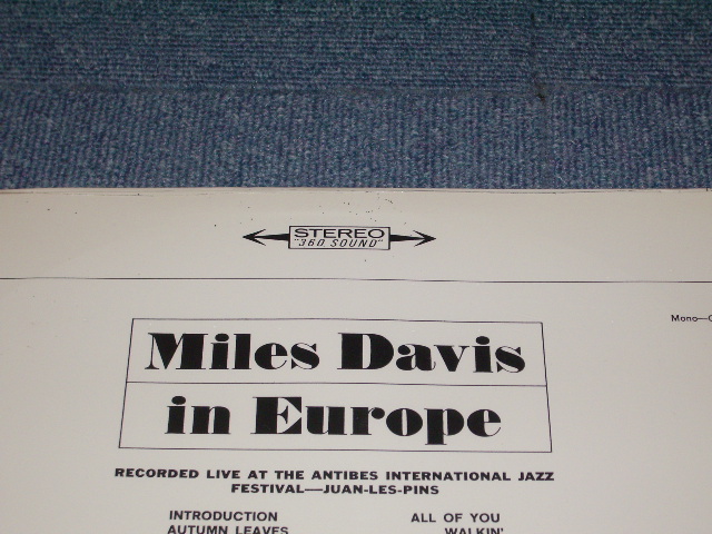 画像: MILES DAVIS - IN EUROPE /  US Reissue Sealed LP  Out-Of-Print 