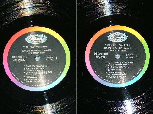 画像: GEORGE SHEARING - VELVET CARPET / 1965 US ORIGINAL DUOPHONIC Stereo  LP