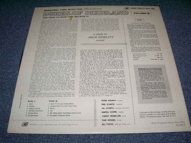 画像: DUKES OF DIXIELAND - VOL.5 MINSTREL TIME WITH / 1957 ORIGINAL MONO LP