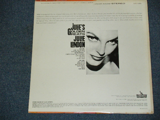画像: JULIE LONDON - JULIE'S GOLDEN GREATS ( COLOR JACKET : Ex++/MINT- ) / 1963 US ORIGINAL STEREO LP