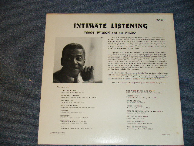 画像: TEDDY WILSON - INTIMATE LISTENING / 1956 US ORIGINAL 1st Relased MONO  LP  