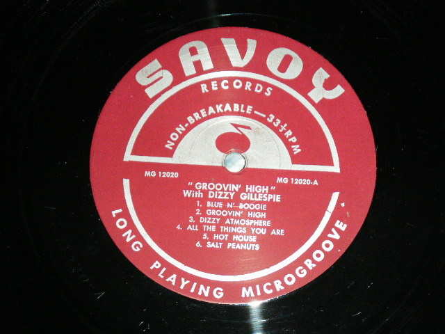 画像: DIZZY GILLESPIE - GROOVIN' HIGH / 1955  US ORIGINAL MONO Used LP  
