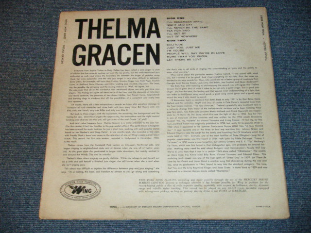 画像: THELMA GRACEM - THELMA GRACEM  / 1956 US ORIGINAL Mono LP