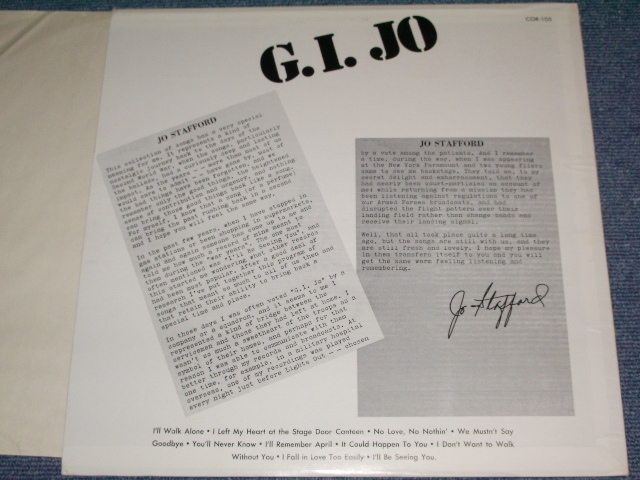 画像: JO STAFFORD -  G.I.JO / 1977 US ORIGINAL MONO LP 