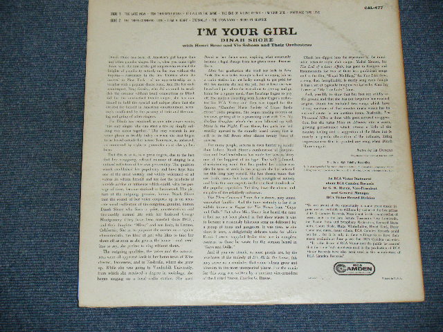 画像: DINAH SHORE - I'M YOUR GIRL / 1959 US ORIGINAL MONO LP 