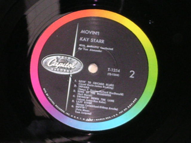 画像: KAY STARR - MOVIN'! (Ex+/Ex+++ )  / 1959 US AMERICA ORIGINAL "BLACK with RAINBOR Ring & CAPITOL Logo on LEFT SIDE" Label MONO  Used LP