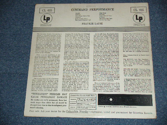 画像: FRANKIE LAINE - COMMAND PERFORMANCE ( Ex+/Ex+ ) / 1954 US ORIGINAL 6 EYE'S LABEL MONO  LP 