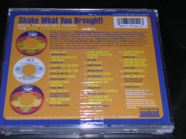 画像: V.A. - SHAKE WHAT YOU BROUGHT! SOUL TREASURES FROM THE SSS INTERNATIONAL LABEL / 2005 US SEALED CD  