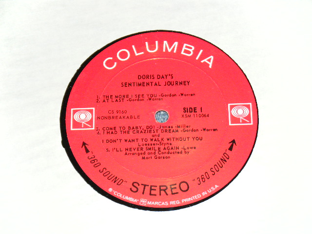 画像: DORIS DAY - SENTIMENTAL JOURNEY   /1965 US ORIGINAL STEREO   LP