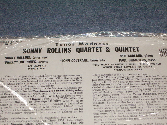 画像: SONNY ROLLINS - TENOR MADNESS (SEALED) / 1984 US AMERICA Reissue "BRAND NEW SEALED"  LP