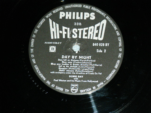 画像: DORIS DAY -  DAY BY NIGHT / 1959 HOLLAND ORIGINAL STEREO  Used LP