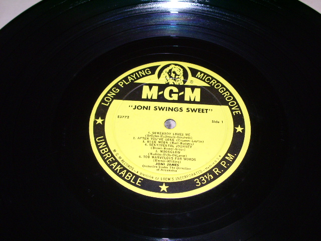 画像: JONI JAMES - JONI SINGS SWEET ( Ex+/Ex++ )  / 1959 US ORIGINAL YELLOW Label  MONO LP