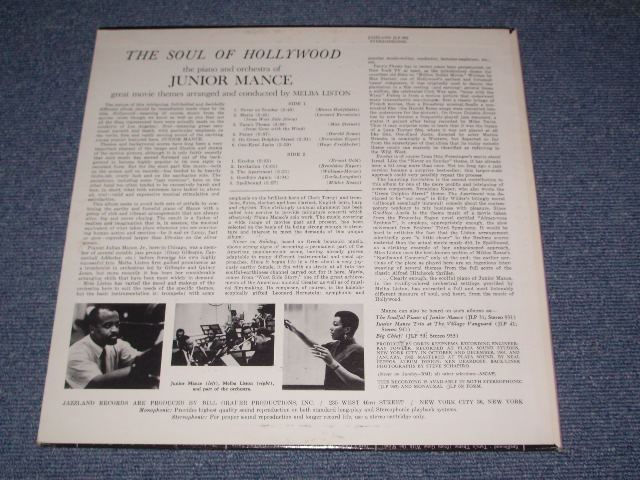 画像: JUNIOR MANCE - THE SOUL OF HOLLYWOOD / 1961 US ORIGINAL Stereo LP  